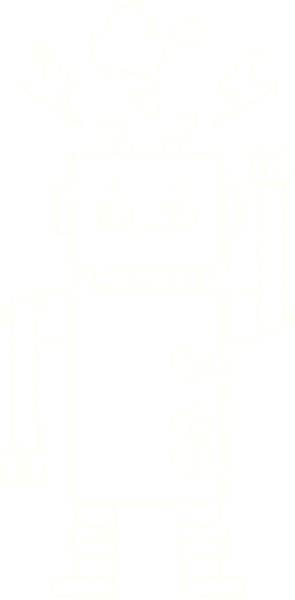 Bir insan tarafından çizilen robot tebeşiri.