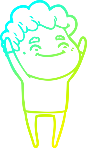 Bir insan tarafından çizilmiş karikatür cana yakın bir adamın çizimi.