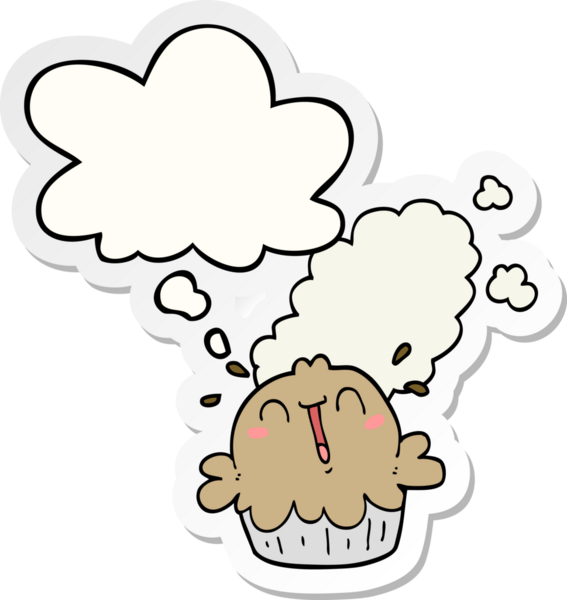 Düşünce baloncuklu tatlı çizgi film turtası insan tarafından çizilmiş bir çıkartma gibi.