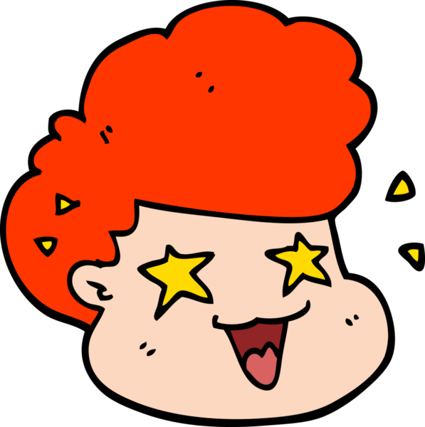 Bir insan tarafından çizilmiş heyecanlı bir çocuk.