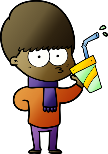 Bir insan tarafından çizilmiş sinirli çizgi film çocuğu.