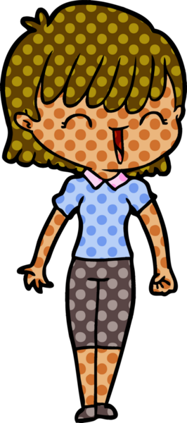 Bir insan tarafından çizilmiş karikatür kadın.