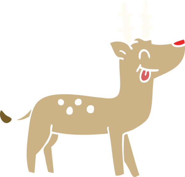 Bir insan tarafından çizilmiş mutlu ren geyiği karalaması