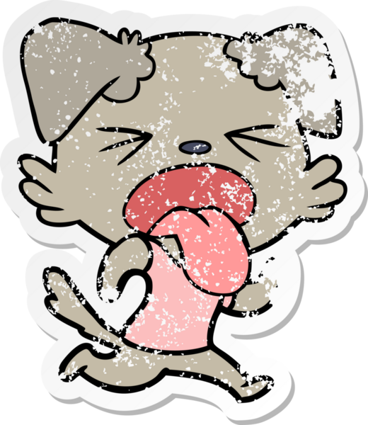 Bir insan tarafından çizilmiş iğrenç bir karikatür çıkartması.