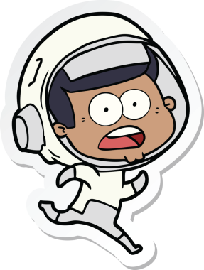 Bir insan tarafından çizilen bir karikatür çıkartması astronotu şaşırttı.