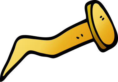 Bir insan tarafından çizilmiş karikatür pirinç çivisi.