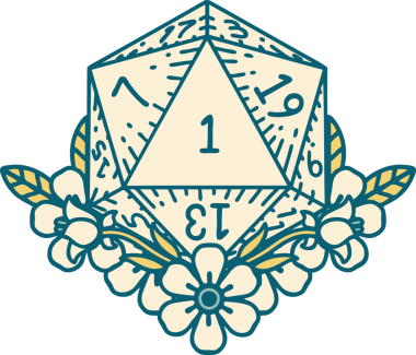 Retro Dövme Tarzı Doğal Zarlar Bir insan tarafından çizilmiş çiçek elementleri ile yuvarlanır