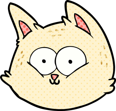 bir insan tarafından çizilmiş kedi yüzü.