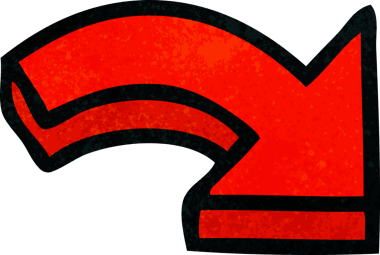 Bir insan tarafından çizilmiş bir okun eski grunge desen çizimi