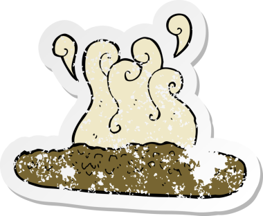 Bir insan tarafından çizilmiş bir karikatürün gerilimli yapıştırması.