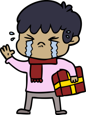 Bir insan tarafından çizilmiş ağlayan çocuk çizgi filmi.