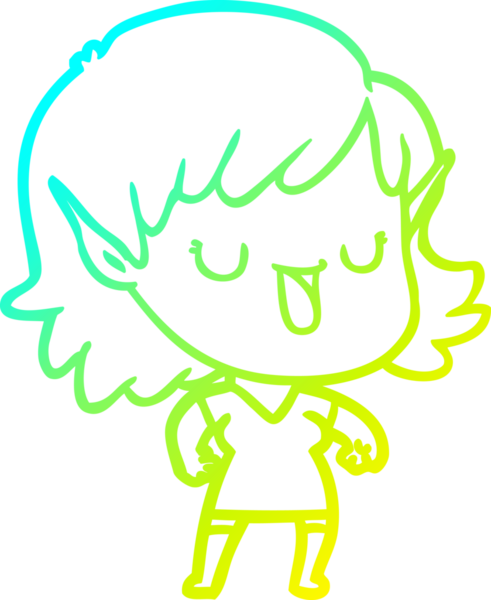 Bir insan tarafından çizilmiş soğuk gradyan çizgi çizimi.