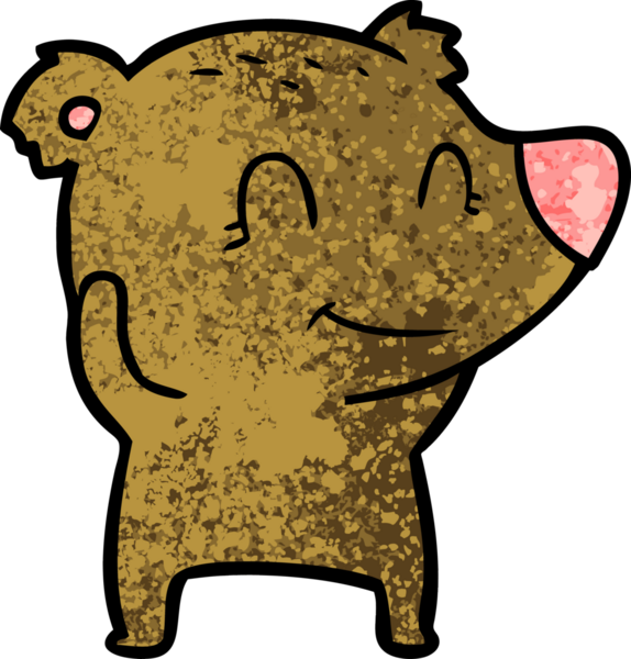 Bir insan tarafından çizilmiş bir çizgi film karakteri.