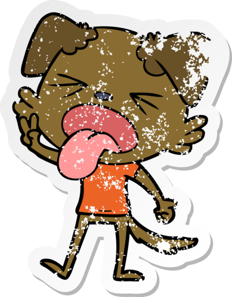 Bir insan tarafından çizilmiş iğrenç bir karikatür çıkartması.