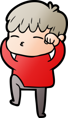 Bir insan tarafından çizilmiş meraklı bir çocuk.