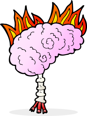 bir insan tarafından çizilmiş çizgi film beyni