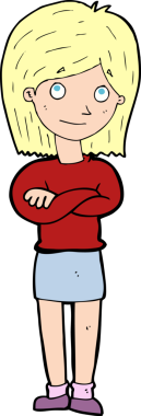 Çizgi film dostu kız yuvarlanan gözler bir insan tarafından çizilmiş.