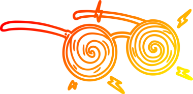 Bir insan tarafından çizilmiş bir X-ışını çiziminin sıcak gradyan çizimi