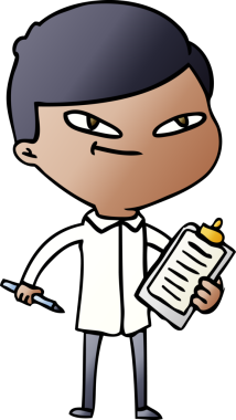 Bir insan tarafından çizilmiş çizgi film çocuğu.