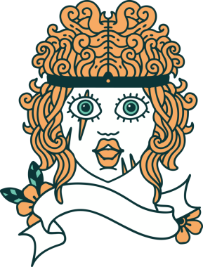 Retro Dövme Tarzı İnsan Barbar Karakteri