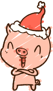 Bir insan tarafından çizilmiş Noel Domuz Tebeşiri