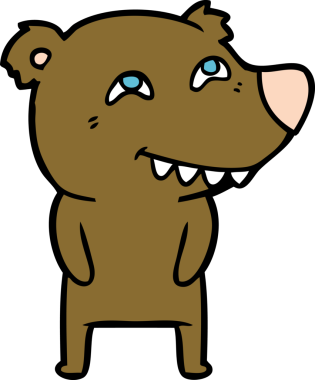 Bir insan tarafından çizilmiş bir çizgi film karakteri.