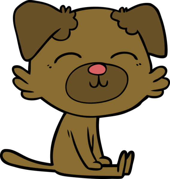 Bir insan tarafından çizilmiş çizgi film köpeği.