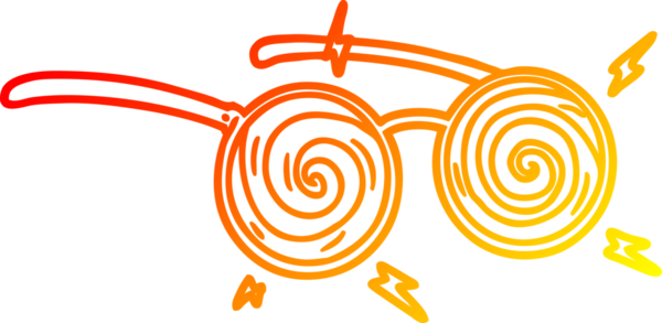 Bir insan tarafından çizilmiş bir X-ışını çiziminin sıcak gradyan çizimi