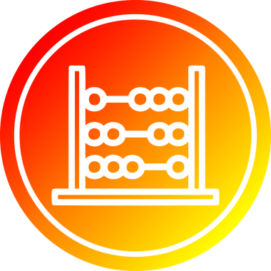Bir insan tarafından çizilmiş geleneksel abaküs dairesel simgesi