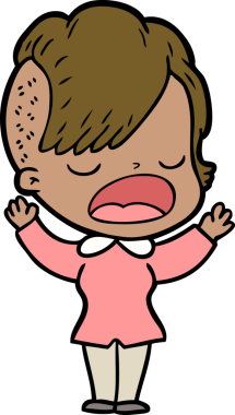 Bir insan tarafından çizilmiş havalı hippi kız çizgi filmi.