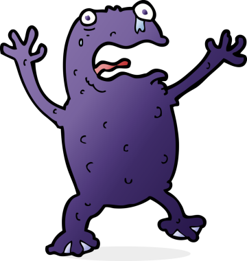 Bir insan tarafından çizilmiş zehirli bir kurbağa.