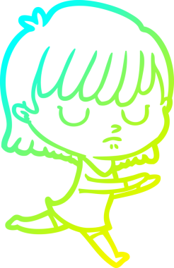 Bir insan tarafından çizilmiş bir karikatür kadın çizimi.