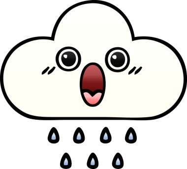 Bir insan tarafından çizilen yağmur bulutunun gölgeli çizimi