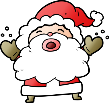 Çizgi film Noel Baba bir insan tarafından çizilmiş hayal kırıklığıyla bağırıyor.