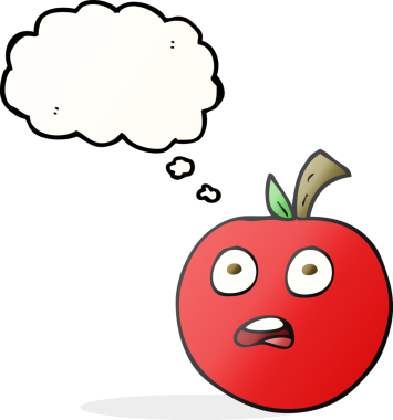 Bir insan tarafından çizilmiş serbest çizim baloncuk domates.