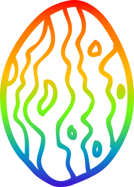 gökkuşağı gradyan çizgi çizimi bir insan tarafından çizilmiş badem fındığı