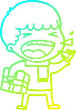 Bir insan tarafından çizilmiş gülen adamın soğuk çizgi çizimi.