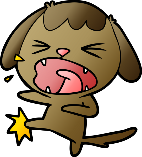 Bir insan tarafından çizilmiş şirin bir köpek havlaması.