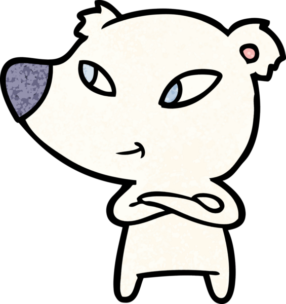 Bir insan tarafından çizilmiş kutup ayısı karikatürü