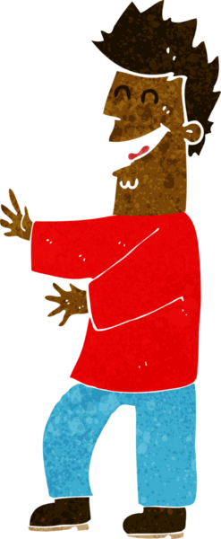 Bir insan tarafından çizilmiş gülen adam.