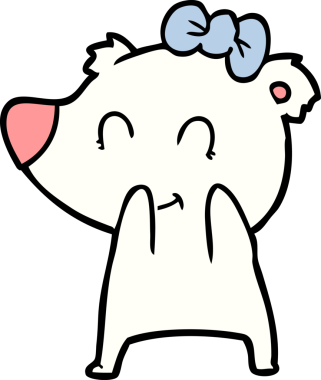 Bir insan tarafından çizilmiş kutup ayısı karikatürü