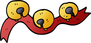 bir insan tarafından çizilmiş karalama xmas çanları