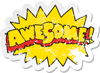 Bir insan tarafından çizilmiş bir karikatürün gerilimli çıkartması.