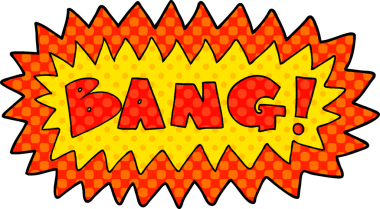 bir insan tarafından çizilmiş çizgi film patlama sembolü