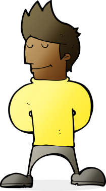 Bir insan tarafından çizilmiş mutlu bir adam.