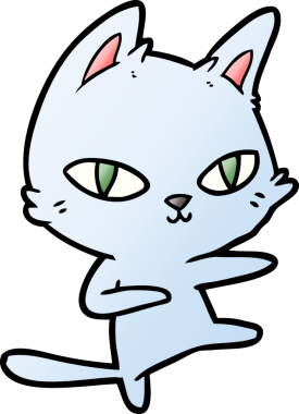 Bir insan tarafından çizilmiş kedi dansı çizgi filmi.