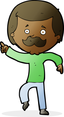 Bir insan tarafından çizilmiş çizgi film dansçısı baba.