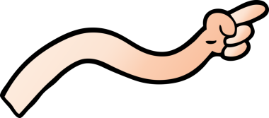 Bir insan tarafından çizilmiş vektör gradyan çizim karikatürü