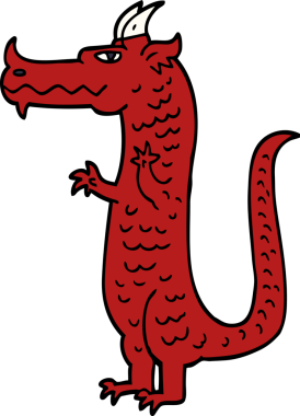 Bir insan tarafından çizilmiş karalama ejderhası.