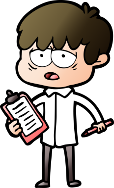 Bir insan tarafından çizilmiş bitkin çocuk çizgi filmi.